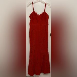 Red dress with adjustable straps